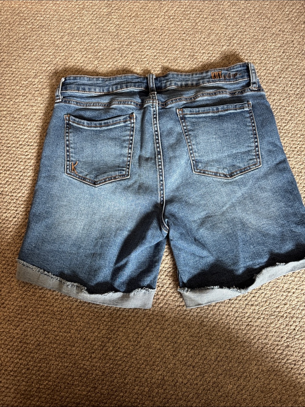 Kut from the Kloth Blue Boyfriend Denim Shorts - Picture 4 of 5